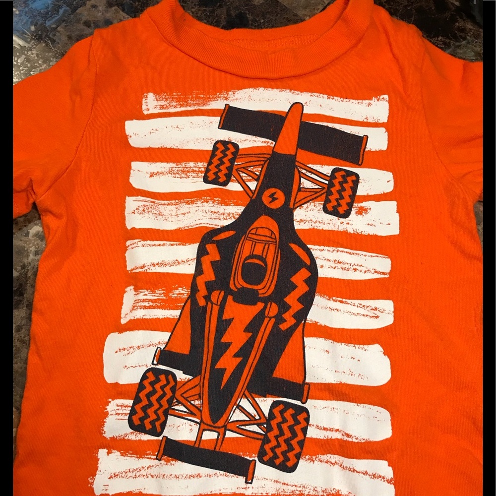 3/$20 Circo race car shirt 18 mo orange toddler - Picture 2 of 7